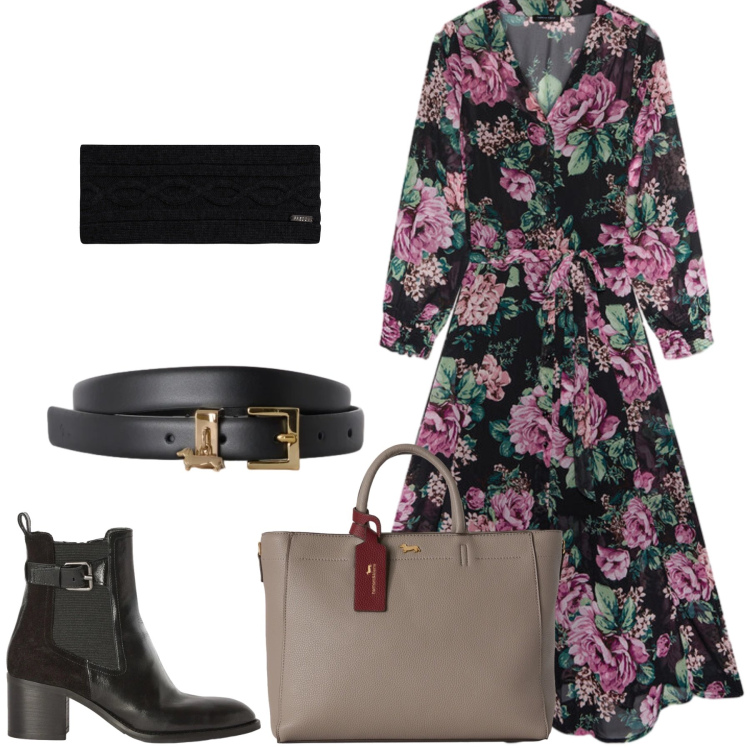 Outfit donna - Total look #2496304. Stile Boho per Tutti i giorni. Abbinamento con borse a mano, cinture, stivaletti, vestiti midi/longuette, fasce per capelli.