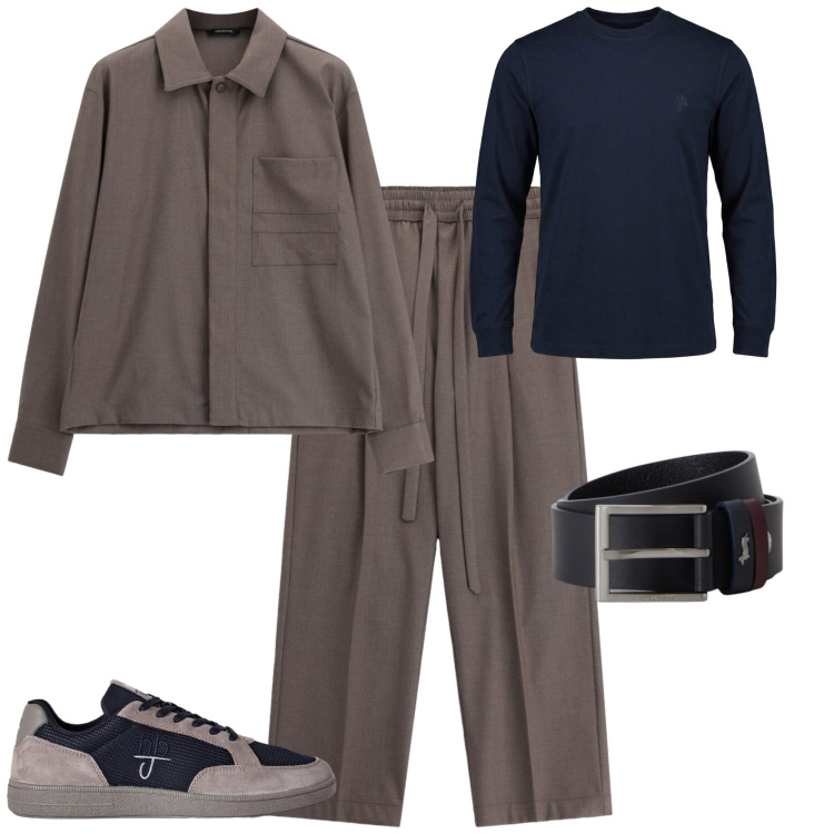 Outfit uomo - Serata evento speciale. Stile Trendy per Serata speciale. Abbinamento con cinture, t-shirt, sneakers, pantaloni, cappotti.