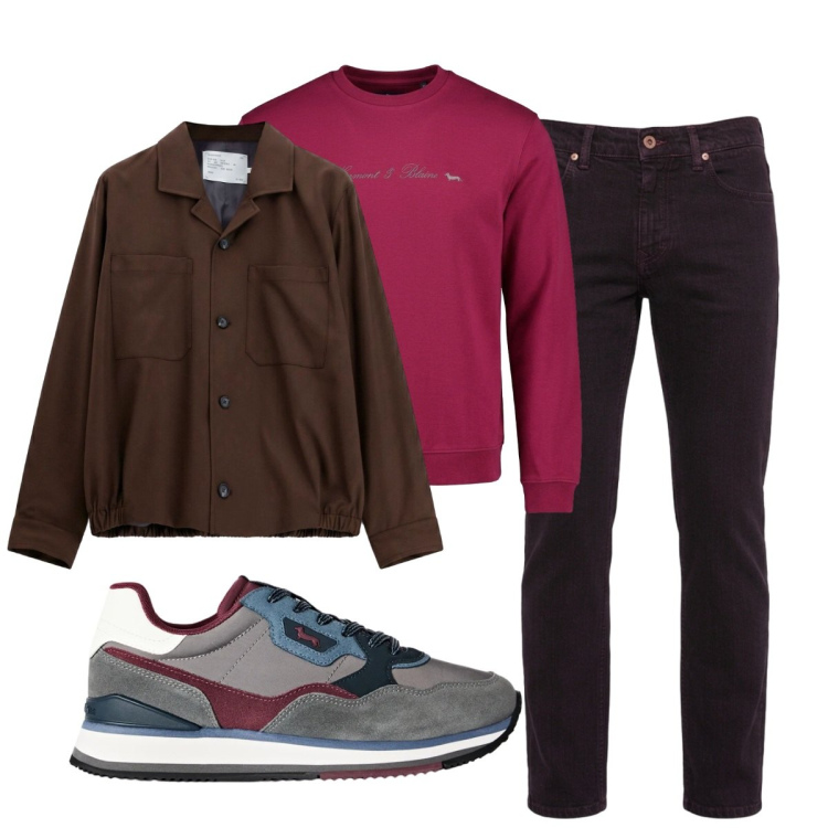 Outfit uomo - Total look #2496626. Stile Trendy per Tutti i giorni. Abbinamento con felpe, sneakers, jeans, cappotti.