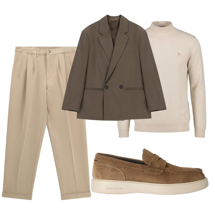 Outfit uomo - Total look #2496633. Stile Business/Elegante per Ufficio. Abbinamento con scarpe stringate, maglieria, pantaloni, giacche.