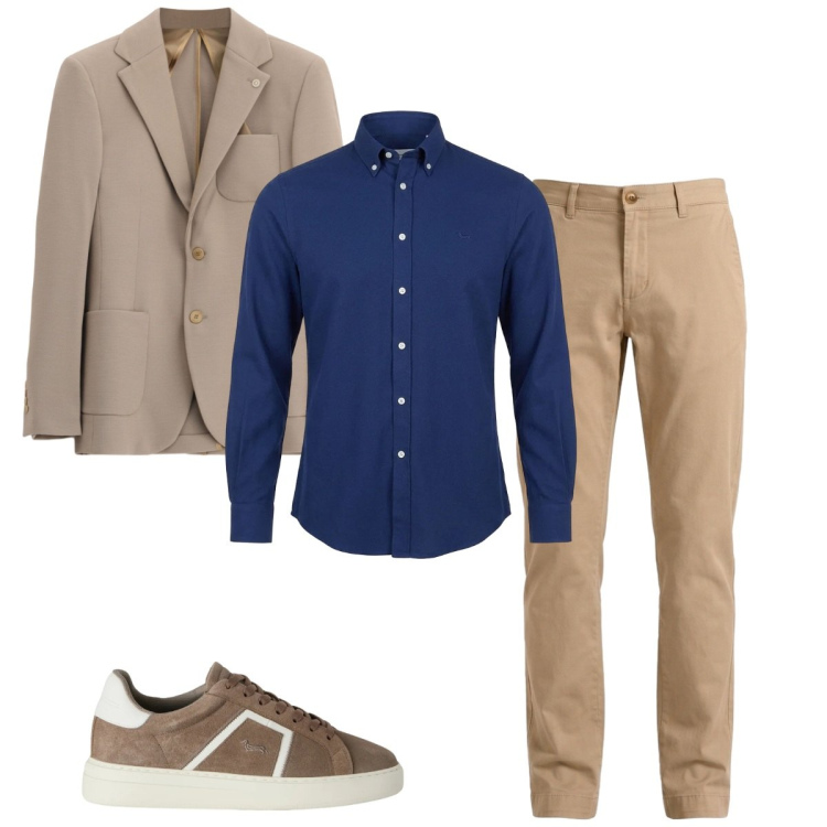 Outfit uomo - Total look #2496762. Stile Casual per Tutti i giorni. Abbinamento con sneakers, camicie, pantaloni, giacche.
