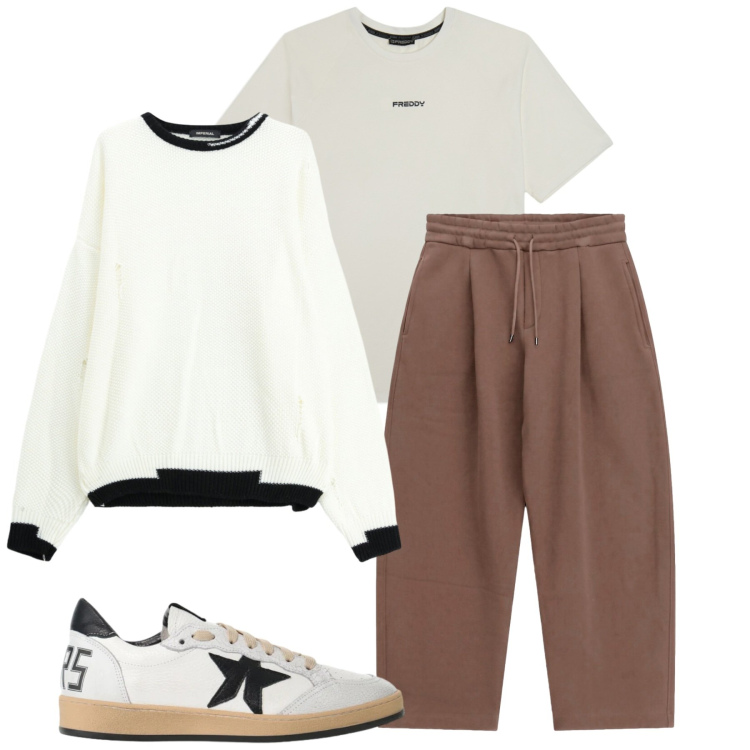 Outfit uomo - Total look #2496770. Stile Casual per Tutti i giorni. Abbinamento con maglieria, pantaloni, sneakers, t-shirt.