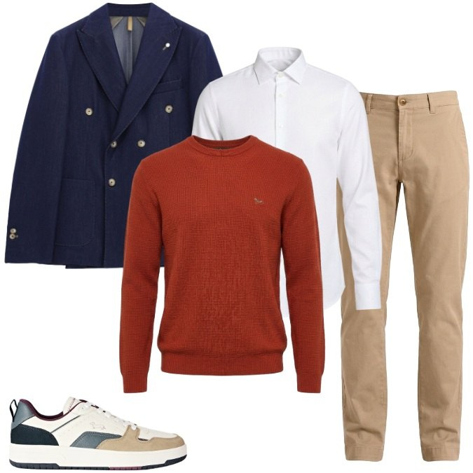 Outfit uomo - Total look #2496783. Stile Business/Elegante per Ufficio. Abbinamento con camicie, sneakers, maglieria, pantaloni, giacche.