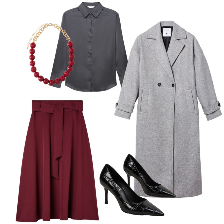 Outfit donna - Eleganza senza tempo. Stile Bon Ton per Tutti i giorni. Abbinamento con collane, décolleté, gonne lunghe, cappotti, camicie.