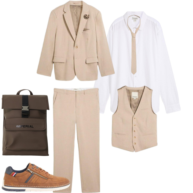 Outfit uomo - Total look #2496914. Stile Trendy per Ufficio. Abbinamento con borse sportive, camicie, sneakers, abiti.