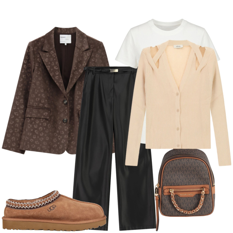 Outfit donna - Black Pants For Fall. Stile Casual chic per Tutti i giorni. Abbinamento con pantaloni, blazer, t-shirt, cardigans, zaini, stivaletti.