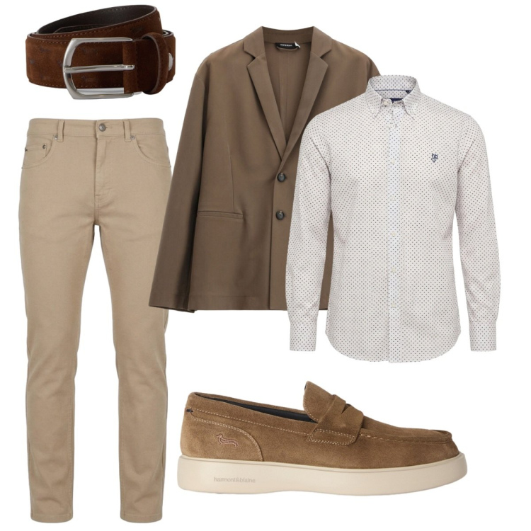 Outfit uomo - Total look #2497212. Stile Business/Elegante per Ufficio. Abbinamento con scarpe stringate, cinture, camicie, pantaloni, giacche.