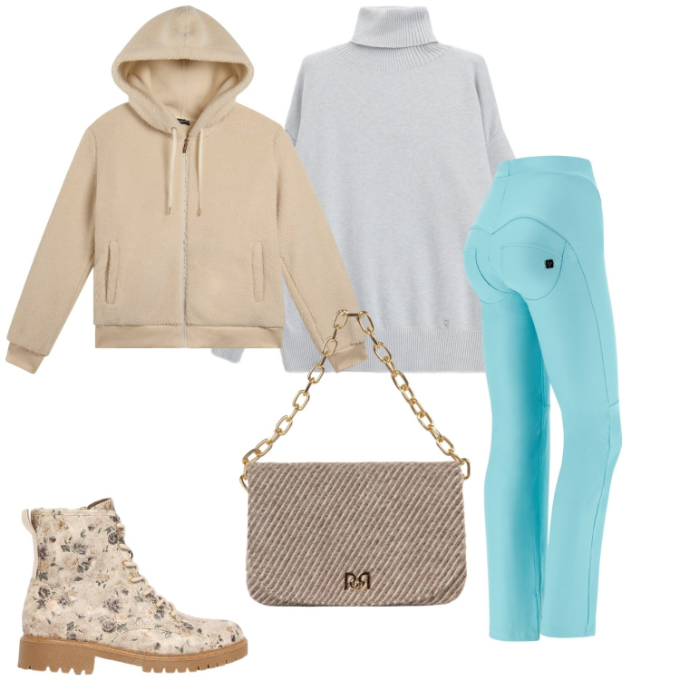 Outfit donna - Total look #2497213. Stile Casual per Tutti i giorni. Abbinamento con pantaloni, bomber, pullovers, borse a spalla, anfibi.