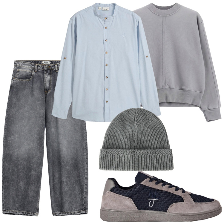 Outfit uomo - Relax time. Stile Trendy per Tutti i giorni. Abbinamento con berretti, sneakers, jeans, felpe, camicie.