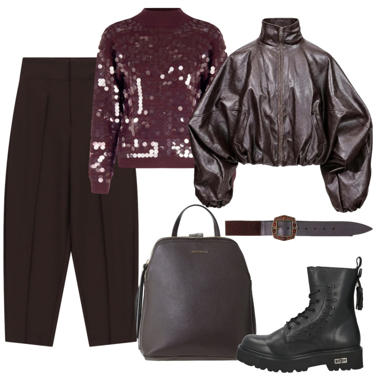 Outfit donna - Il bomber, must have autunnale. Stile Urban per Tutti i giorni. Abbinamento con bomber, cinture, zaini, pantaloni, pullovers, anfibi.