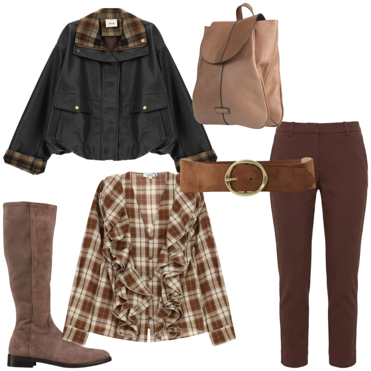 Outfit donna - Countrywear. Stile Casual chic per Tutti i giorni. Abbinamento con pantaloni, camicie, cinture, bomber, zaini, stivali.