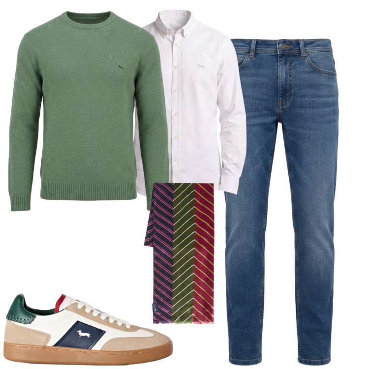 Outfit uomo - City. Stile Urban per Tutti i giorni. Abbinamento con jeans, sneakers, sciarpe, maglieria, camicie.