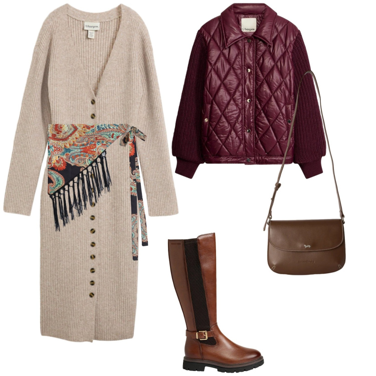 Outfit donna - Il bomber. per Tutti i giorni. Abbinamento con borse a tracolla, cinture, stivali, vestiti midi/longuette, bomber.