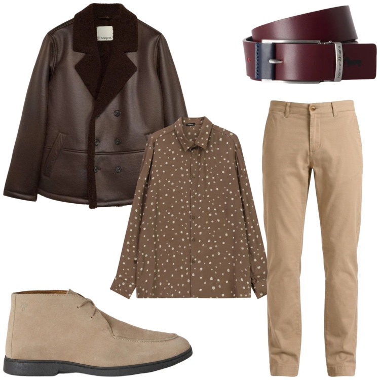Outfit uomo - Total look #2497734. Stile Business/Elegante per Serata speciale. Abbinamento con cinture, stivali e stivaletti, pantaloni, camicie, giacche.