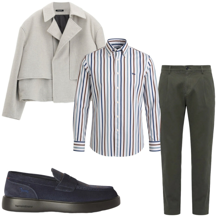 Outfit uomo - Total look #2497742. Stile Trendy per Serata speciale. Abbinamento con scarpe stringate, pantaloni, camicie, giacche.