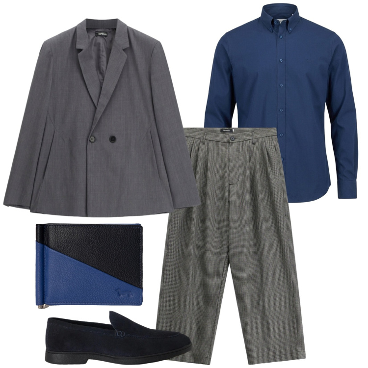 Outfit uomo - Total look #2498025. Stile Business/Elegante per Serata speciale. Abbinamento con camicie, portafogli, scarpe stringate, pantaloni, giacche.