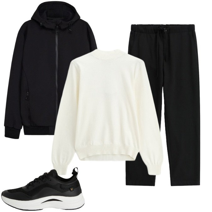 Outfit uomo - Total look #2498037. Stile Casual per Tutti i giorni. Abbinamento con maglieria, pantaloni, sneakers, giacche.