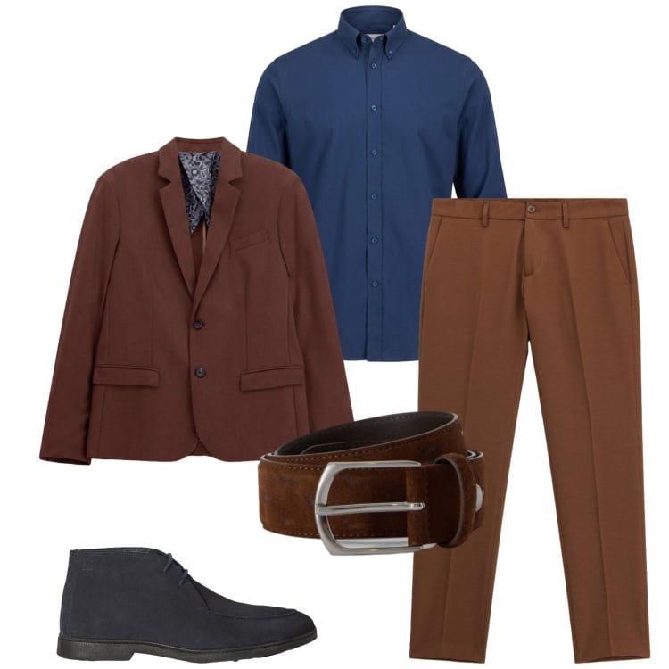 Outfit uomo - Total look #2498045. Stile Trendy per Serata speciale. Abbinamento con cinture, camicie, stivali e stivaletti, giacche, pantaloni.