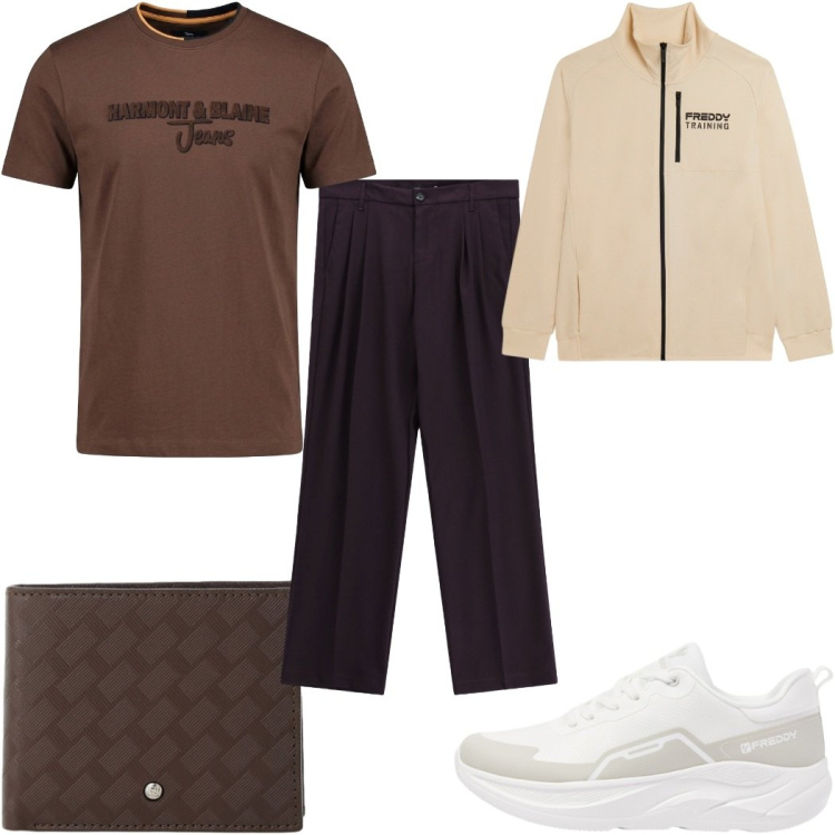 Outfit uomo - Total look #2498213. Stile Casual per Tutti i giorni. Abbinamento con t-shirt, pantaloni, portafogli, felpe, sneakers.