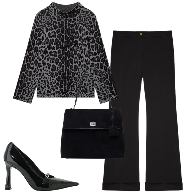 Outfit donna - Fiorella Rubino. Stile Urban per Tutti i giorni. Abbinamento con décolleté, maglieria, pantaloni, borse a mano.