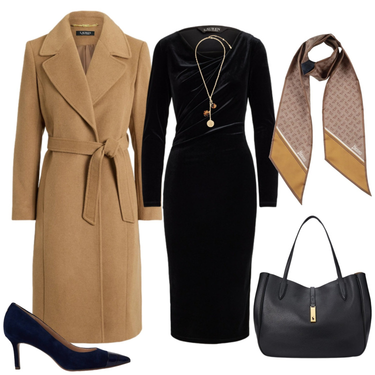 Outfit donna - Scorpione. Stile Glamour per Cerimonia. Abbinamento con borse tote, collane, vestiti a tubino, cappotti, décolleté, sciarpe.