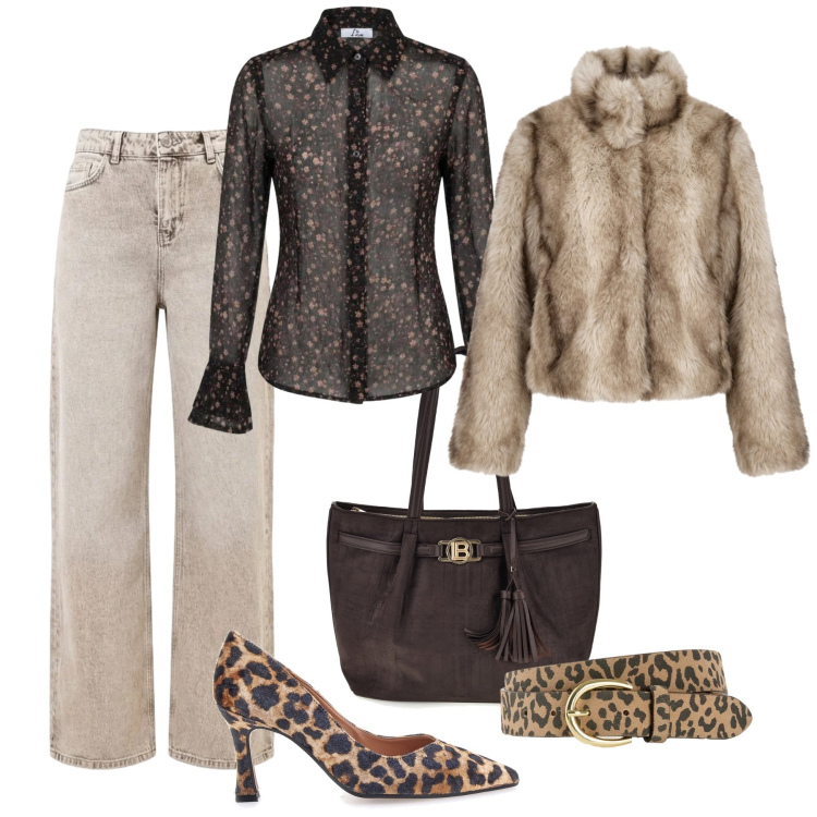 Outfit donna - “Magnetica” anche in jeans. Stile Casual chic per Tutti i giorni. Abbinamento con camicie, jeans dritti, blazer, décolleté, cinture, shopping bag.