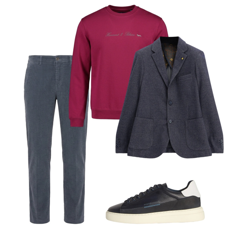 Outfit uomo - Ottobre. Stile Casual per Tutti i giorni. Abbinamento con sneakers, felpe, pantaloni, giacche.