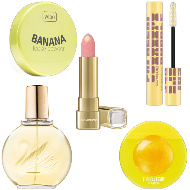 Outfit donna - Yellow. Abbinamento con ciprie, profumi, mascara, gloss, rossetti.