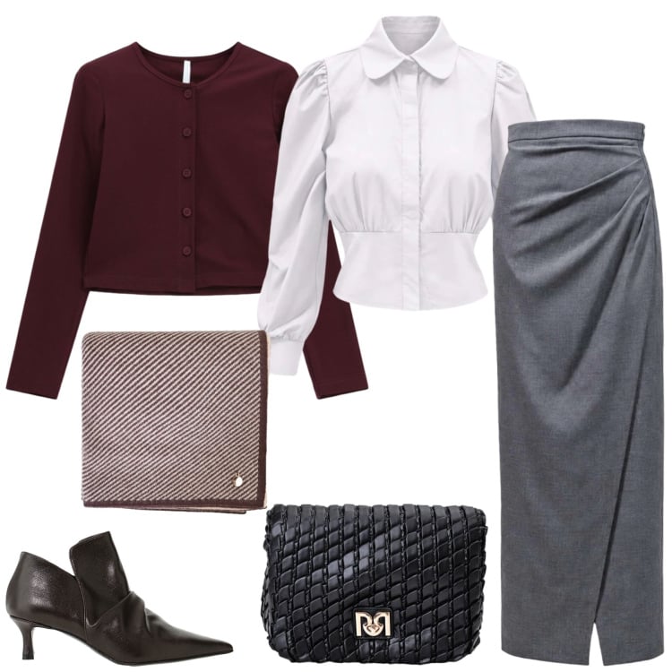 Outfit donna - La gonna longuette bon ton. Stile Bon Ton per Tutti i giorni. Abbinamento con gonne lunghe, camicie, stivaletti, cardigans, borse a tracolla, sciarpe.