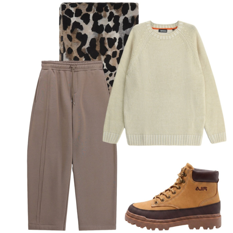 Outfit uomo - Ottobre. Stile Casual per Tutti i giorni. Abbinamento con pantaloni, sciarpe e foulard, maglieria, stivali e stivaletti.
