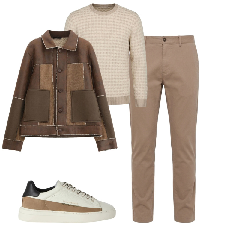 Outfit uomo - City. Stile Urban per Tutti i giorni. Abbinamento con pantaloni, sneakers, maglieria, cappotti.