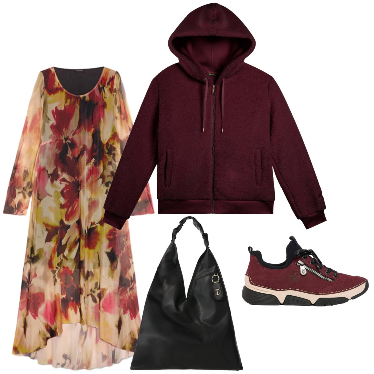 Outfit donna - Bombotto. Stile Casual chic per Tutti i giorni. Abbinamento con borse a spalla, vestiti lunghi, bomber, sneakers.