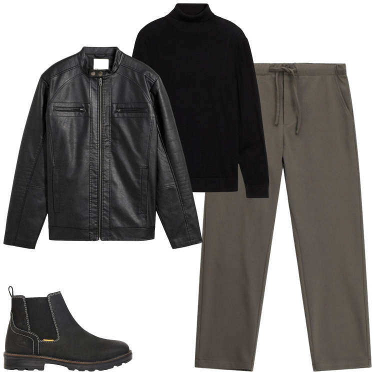 Outfit uomo - City. Stile Urban per Tutti i giorni. Abbinamento con pantaloni, maglieria, giacche, stivali e stivaletti.