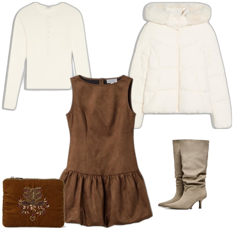 Outfit mujer - Boho #1678. Estilo Boho para Todos los días. Combinación con botas, camiseta, vestidos sin mangas, pochette, blazers.