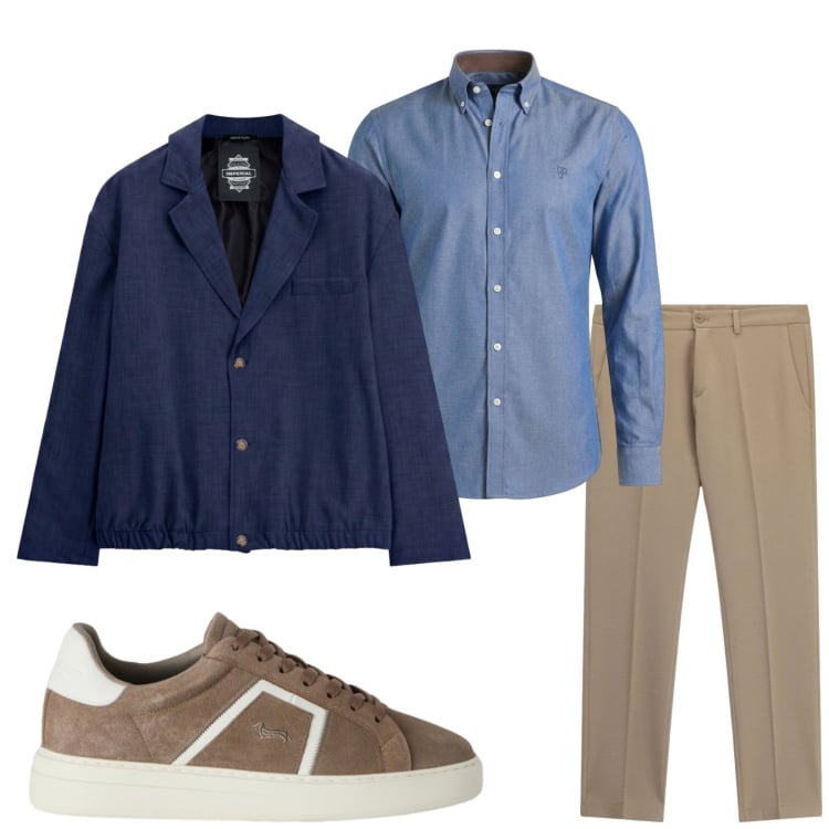 Outfit uomo - Total look #2499468. Stile Trendy per Serata speciale. Abbinamento con sneakers, camicie, giacche, pantaloni.