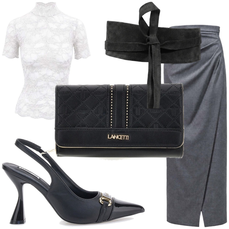 Outfit donna - Garbata. Stile Etnico per Tutti i giorni. Abbinamento con top, cinture, gonne lunghe, décolleté, portafogli.