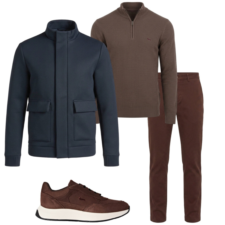 Outfit uomo - Harmont &Blaine. Stile Urban per Tutti i giorni. Abbinamento con sneakers, pantaloni, pullovers, giacche.