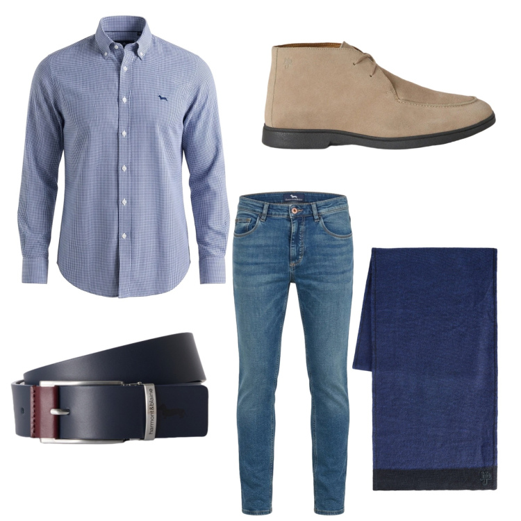 Outfit uomo - Che stile !. Stile Casual Abbinamento con stivali e stivaletti, camicie, cinture, sciarpe, jeans slim fit.