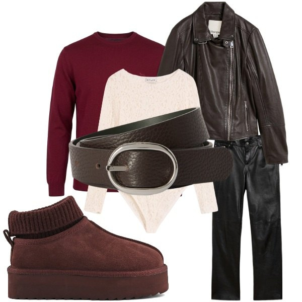 Outfit donna - Focus Donna Curvy. per Tutti i giorni. Abbinamento con cinture, maglieria, pantaloni, body, sabot, giacche.