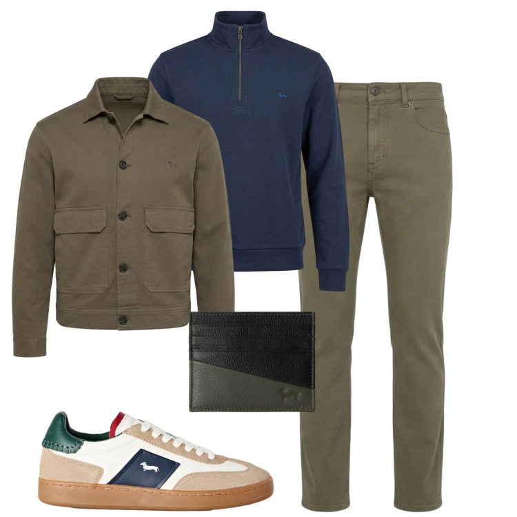 Outfit uomo - Ottobre. Stile Urban per Tutti i giorni. Abbinamento con cappotti, sneakers, portafogli, felpe, pantaloni.
