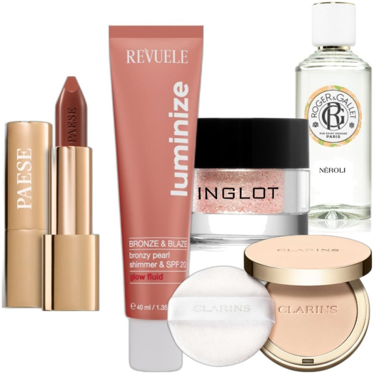 Outfit donna - Beauty-box #2500301. Abbinamento con ombretti, profumi, ciprie, rossetti, terre.