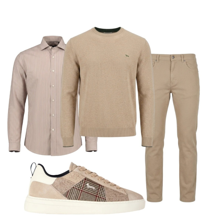 Outfit uomo - Total look #2501425. Stile Trendy per Tutti i giorni. Abbinamento con sneakers, maglieria, camicie, pantaloni.