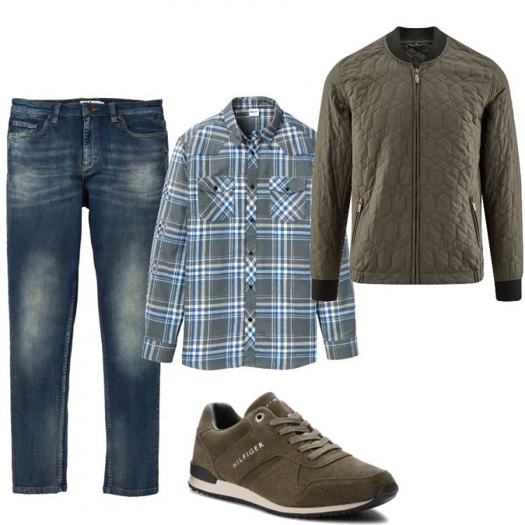 Outfit uomo - Casual #921. Stile Casual per Tutti i giorni. Abbinamento con jeans.