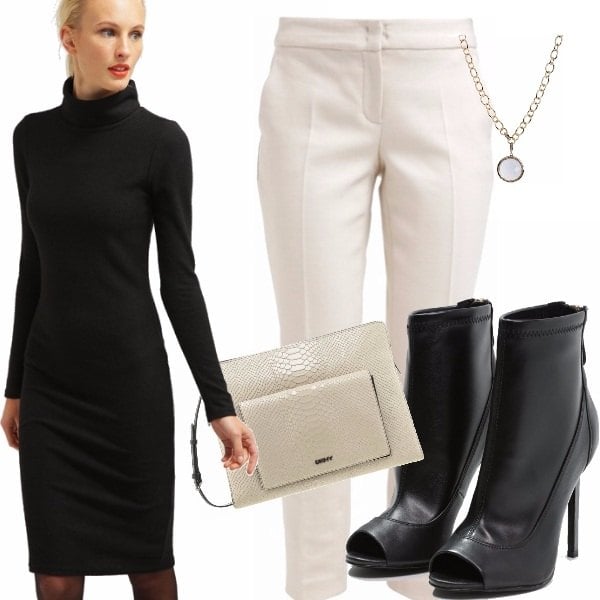 Outfit Il vestito con pantalone , in o out?