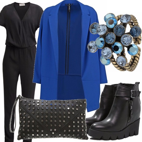 Outfit Un tocco blu elettrico