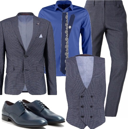 Outfit uomo - Il testimone dello sposo. Stile Business/Elegante per Cerimonia.