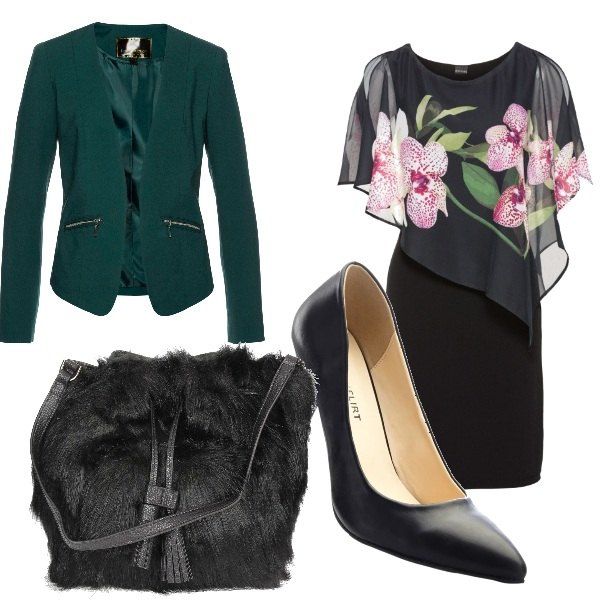 Outfit donna - Total look #340169. Abbinamento con blazer, vestiti, décolleté, shopping bag nero.