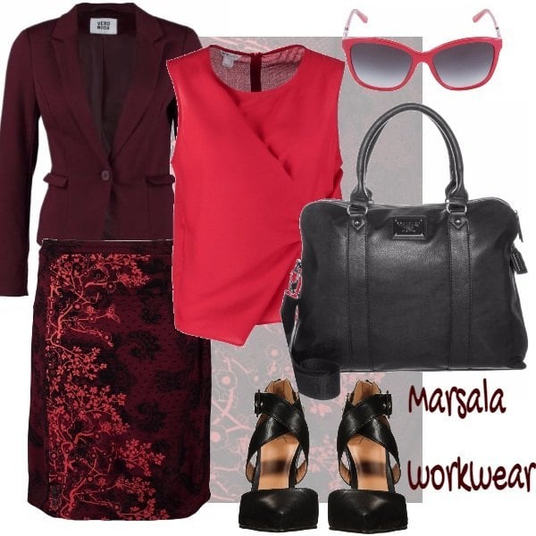 Outfit donna - Marsala workwear.