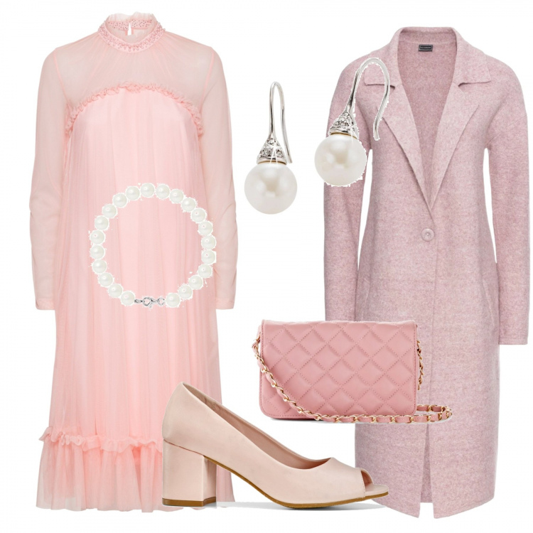 Outfit donna - Miu Miu da cerimonia. Stile Bon Ton per Cerimonia. Abbinamento con cappotti, vestito, décolleté, maglieria, orecchini, braccialetto.