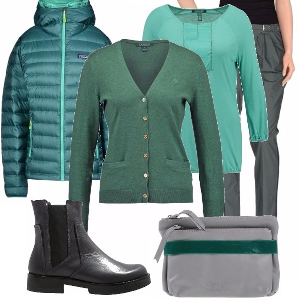 Outfit Grey and green